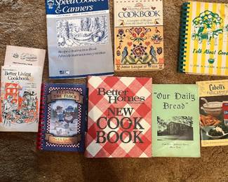 Many cookbooks 