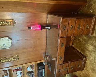 7 drawer desk w glass top