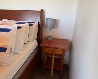 King Size Tempur-Pedic Mattress with Platform Bedframe and nightstands