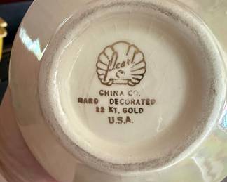 Pearl China Co. 22kt Gold Decorated Tea Set