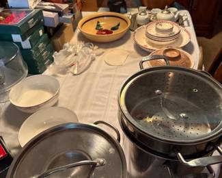 Stainless Steel Stock Pot with Steamer Insert