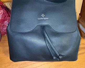 Nanette Lepore Arabelle Black Pebble Grain Convertible Backpack