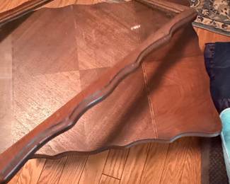 Louis XV Style Carved Walnut Coffee Table with Glass Top