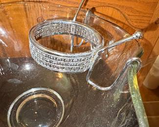 Mid-Century Modern Indiana Glass Chip and Dip Set