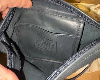 Vintage Coach 4107 Mini Shoulder Bag Navy Leather