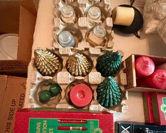Assorted Holiday Decorative Candles and Votives