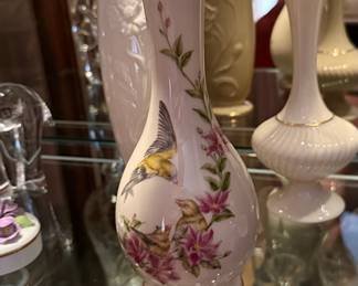 Lenox Mother's Day 1985 Bud Vase with Goldfinch and Flowers