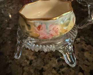 Belleza Porcelain and Glass Footed Salt Cellars (set of 4)