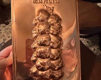 Vintage Copper-Tone Garlic Braid Jello Mold