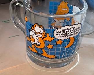 McDonald's Garfield "Whoever Invented Evenings" Glass Mug