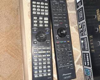 Pioneer AXD7694 Receiver Remote Control and Pioneer RC-2921 Blu-ray Player Remote Control