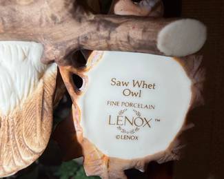 Lenox Garden Birds Collection Saw Whet Owl Fine Porcelain Figurine