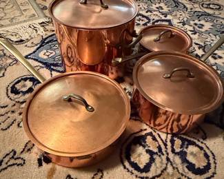 Vintage Copper Cookware Set