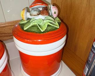 Vintage Mushroom Canister Set by Seymour Mann