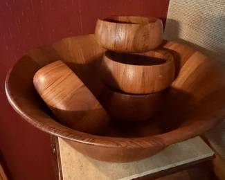 Dansk Jens Quistgaard Teak Salad Bowl Set