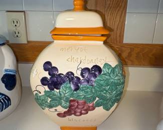 Vintage Handmade for Nonni's Biscotti Ceramic Cookie Jar