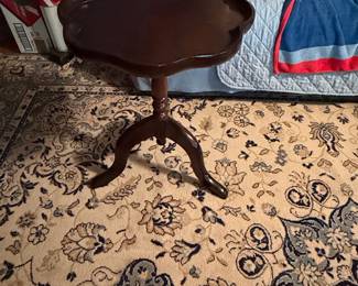 Vintage Mahogany Pie Crust Wine Table - Brandt