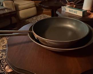 Vintage Copper Skillet Set