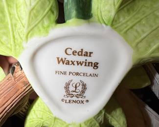 Lenox Cedar Waxwing Fine Porcelain Figurine