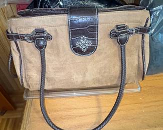 Brighton Serene Brown Suede Hobo Purse