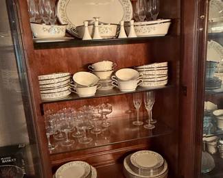 Noritake Parkridge Fine China Set with Silver Trim