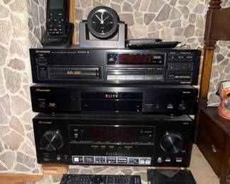 Pioneer Elite VSX-70 AV Receiver, BDP-62FD Blu-ray Player, and PD-M501 CD Player Stack