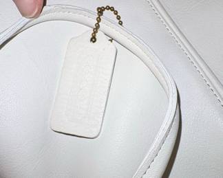 Coach White Leather Vintage Handbag