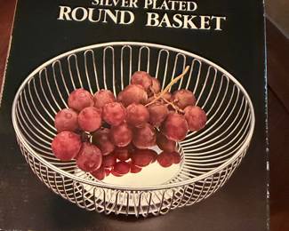 Silver Plated Round Basket