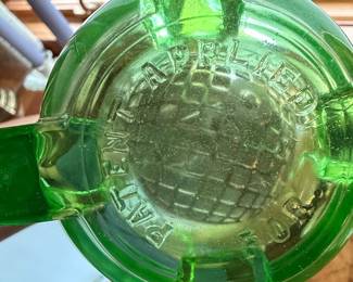 Vintage Green Depression Glass Butter Churn 