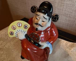 Vintage Chinese Porcelain Figurine of Cai Shen (God of Wealth)