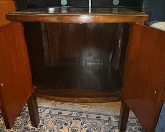 Mid-Century Modern Demilune Bedside Cabinet