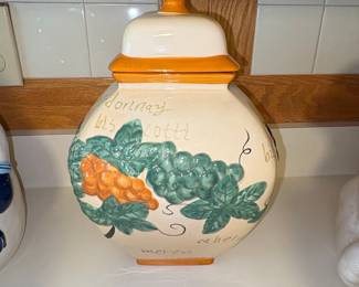 Vintage Handmade for Nonni's Biscotti Ceramic Cookie Jar