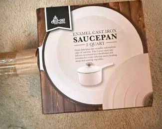 Eco+Chef Enamel Cast Iron 2 Quart Saucepan