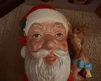 Royal Doulton Santa Claus Character Jug D.6675 with Reindeer Handle
