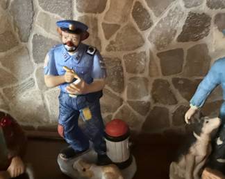 Flambro Emmett Kelly Jr. "The Law" Clown Figurine
