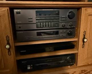 Sony Vintage Audio and Video Component Stack with Dolby Pro Logic Receiver