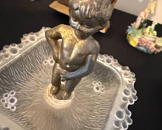 Vintage Manneken Pis Brass Ashtray