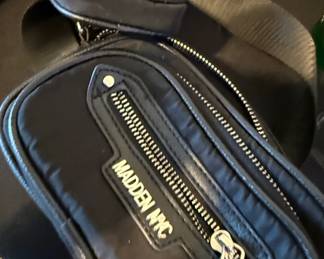 Madden NYC Nylon Faux Leather Belt Bag with Pouch