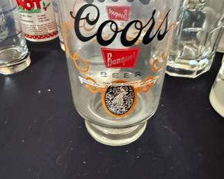 Vintage Coors Banquet Beer Footed Glass