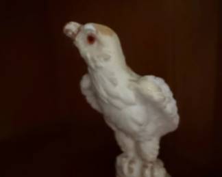 White Ceramic Eagle Figurine