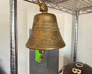 Vintage Brass Monastery Bell with Chain