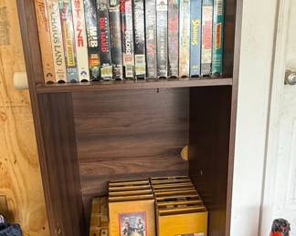 Collection of VHS Tapes and Movie Sleeves