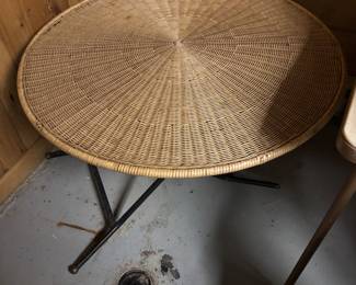 Rattan outdoor table