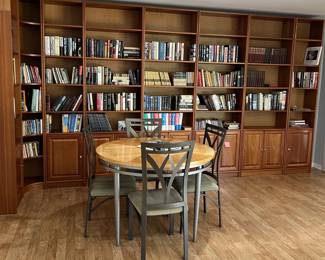 As you can see, there are a good number of books in the sale, as well as the round table and four matching chairs.