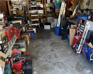 Yes, there is a garage in this sale.  While you can't necessarily buy just the garage, you can buy the items IN the garage.