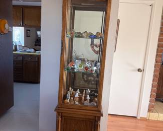 Curio Cabinet with Mirrored back