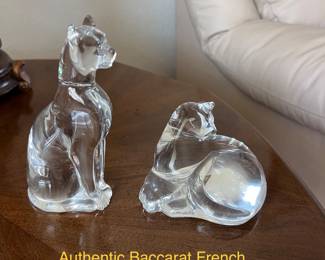 Authentic Baccarat French Crystal Egyptian Cats