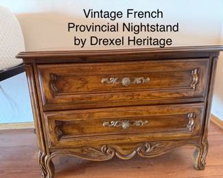 Vintage French Provincial Nightstand by Drexel Heritage