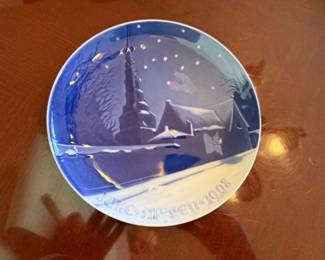 Bing & Grondahl 1908 Christmas Plate B&G St. Petri Church of Copenhagen