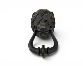 98 CastIronLionHeadDoorKnocker